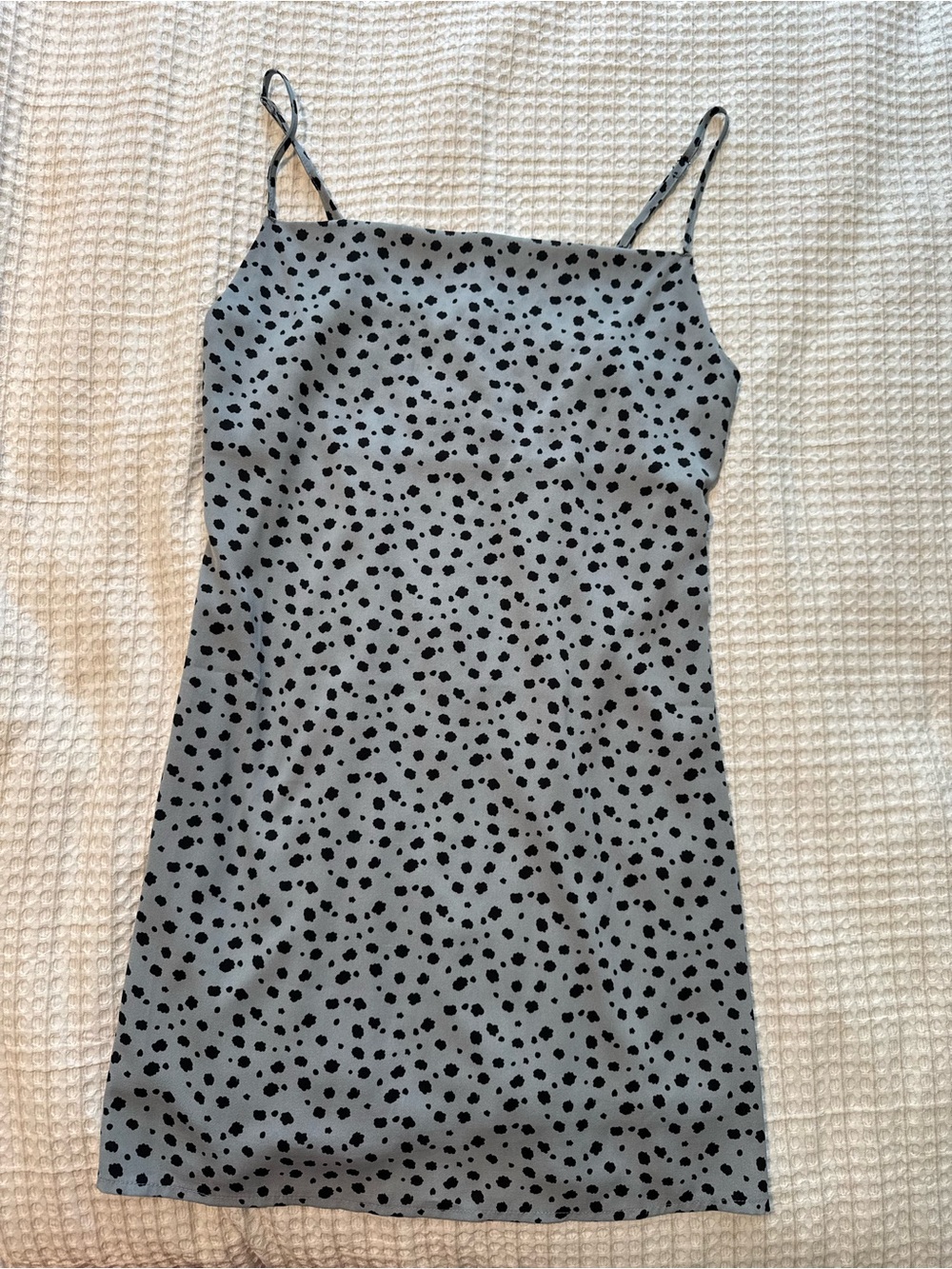 Gray Spotted Slip Dress - Women's